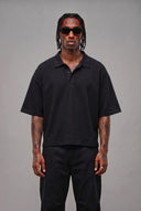 Polo Over Cropped Black