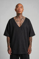 T-shirt Lino Scollo Over Black