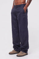 Pantalone Balloon Lino Blu
