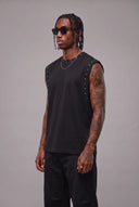 Canotta Borchiata Black