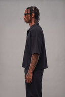 Polo Over Cropped Black