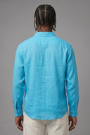 Camicia Turchese Deluxe 100% Lino