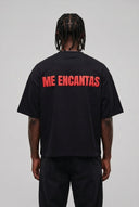 T-Shirt Me Encantas Black Red