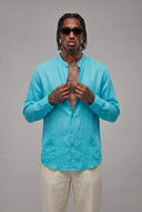 Camicia Turchese 100% Lino