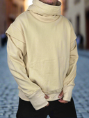 Felpa Theo Collo Alto Beige