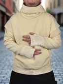 Felpa Theo Collo Alto Beige