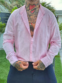 Camicia Lino Coreana Pink