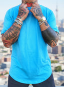 T-Shirt Arrotondata Turchese