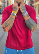 T-Shirt Filo Di Scozia Plus Bordeaux