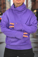 Felpa Theo Collo Alto Purple