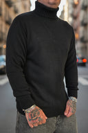 Maglione Collo Alto Black