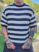 T-Shirt Filo Bande Black/White