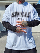 T-Shirt Raglan Fumè White