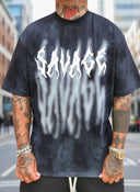 T-Shirt Savage Black Fumè