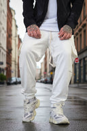 Pantalone Tuta Cargo White