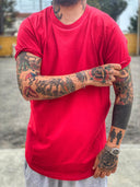 T-Shirt Arrotondata Rossa