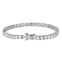 Bracciale Tennis Bianco Argento 4mm